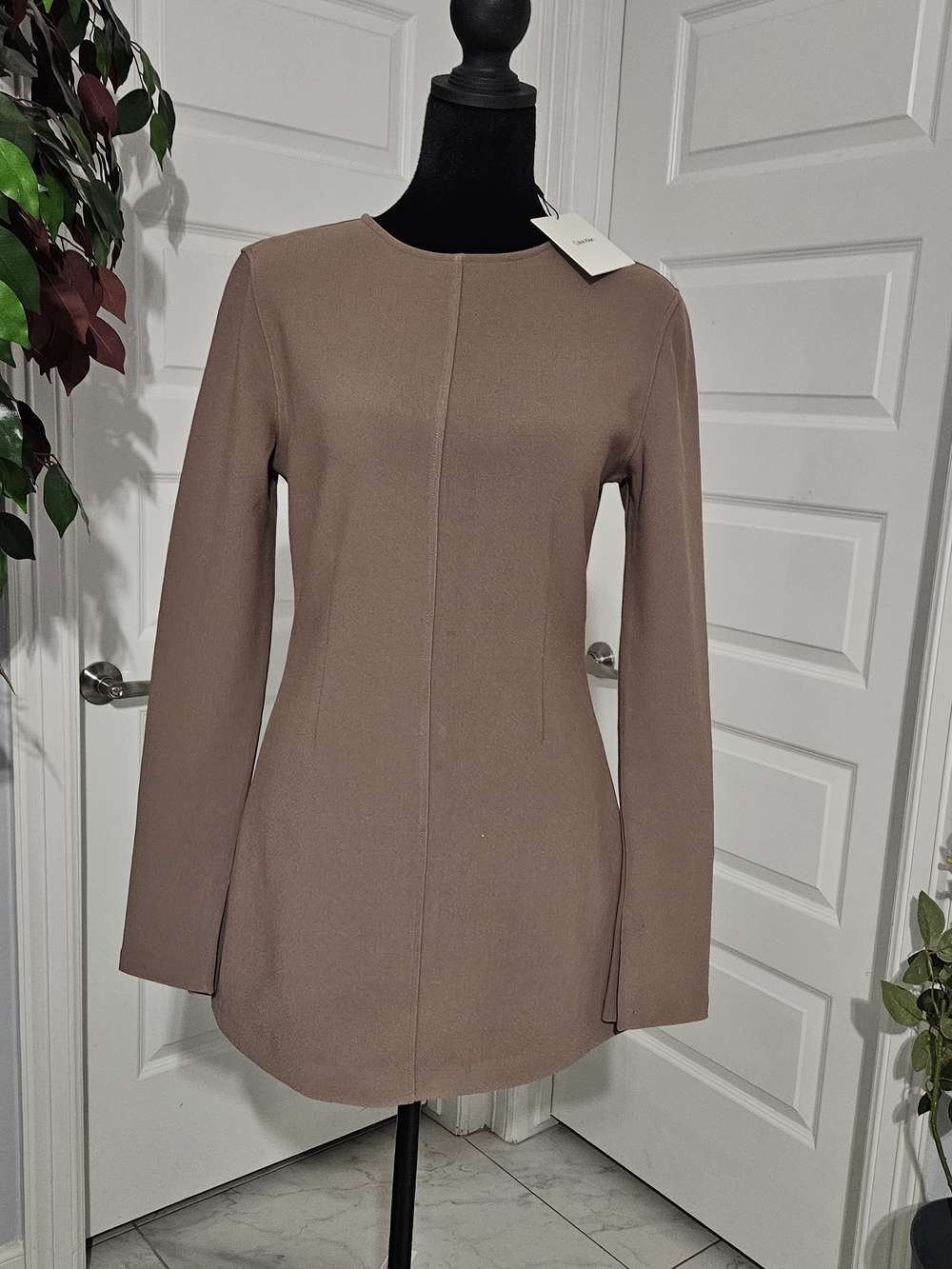 Calvin Klein Taupe Long Sleeve Tunic
